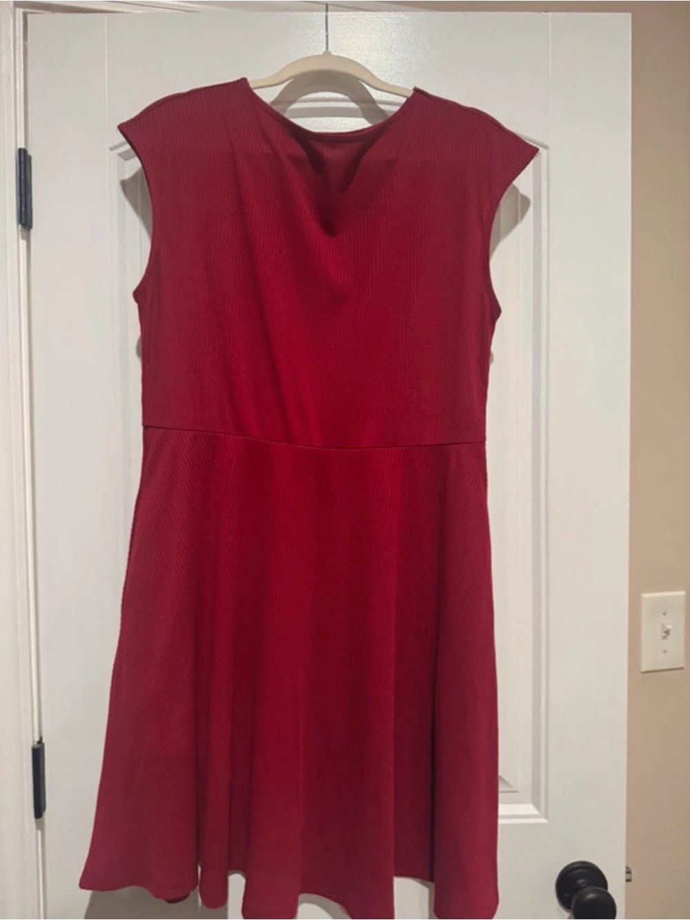 Sleeveless Red A-Line Mini Dress